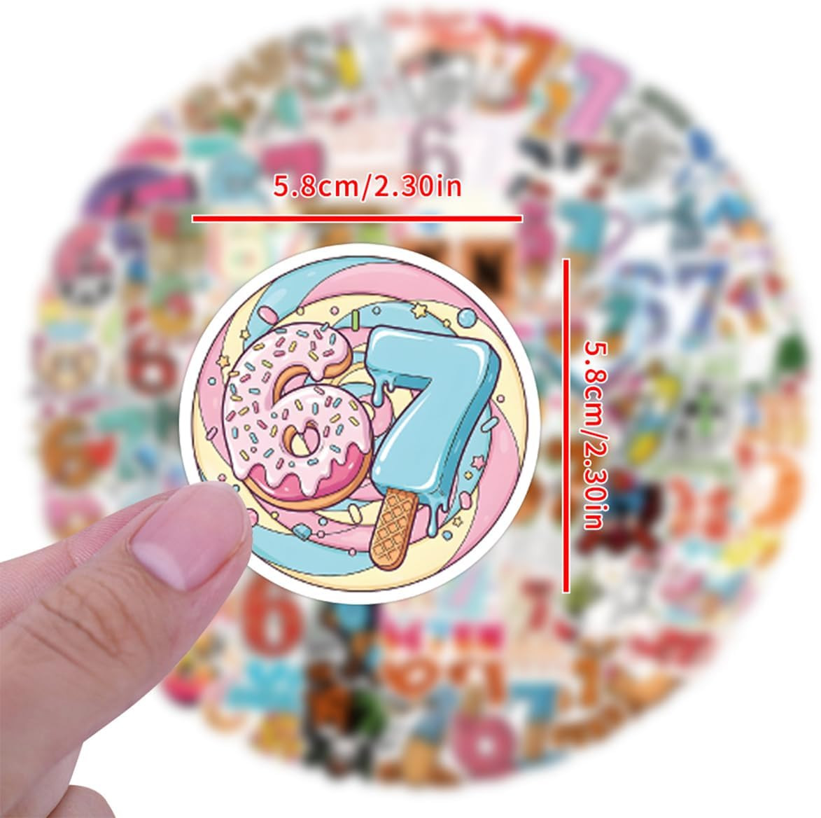 110Pcs 6-7 Stickers, Funny Waterproof Vinyl for Phone, Water Bottle, Luggage