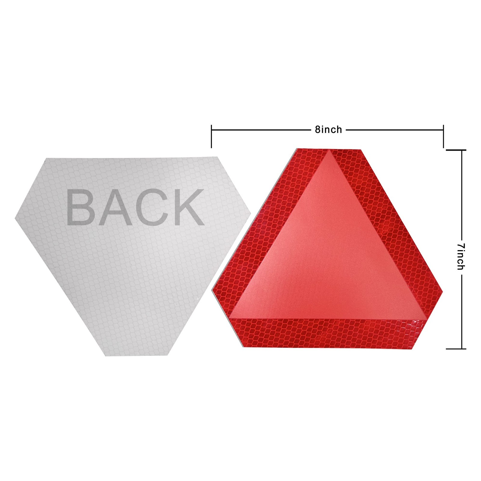 Slow Moving Vehicle Sign 2 Pack 7 x 8 Diamond Grade Reflective Slow Moving Decal