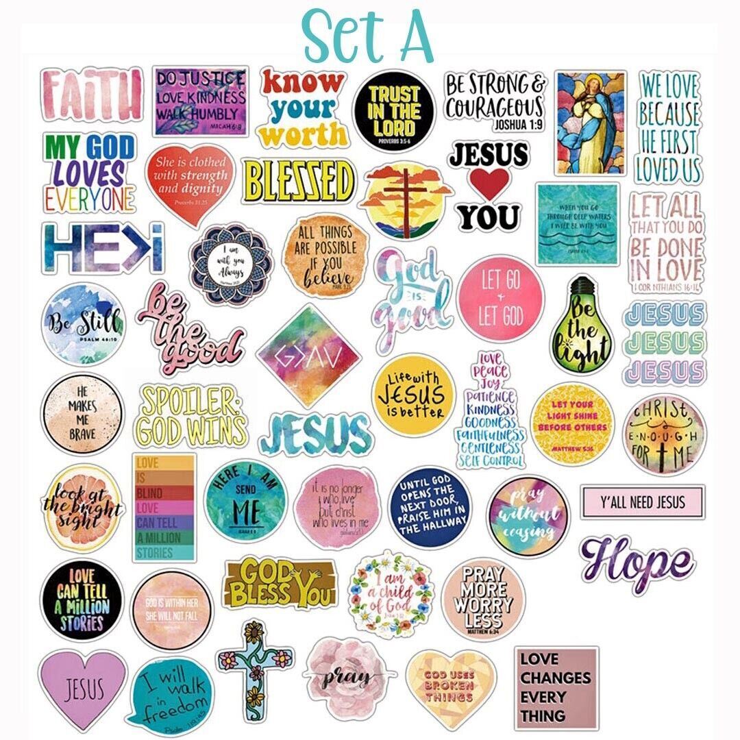 INSPIRATIONAL & RELIGIOUS Vinyl Stickers ~JESUS~Prayer~FAITH~Hope~LOVE~ Decals