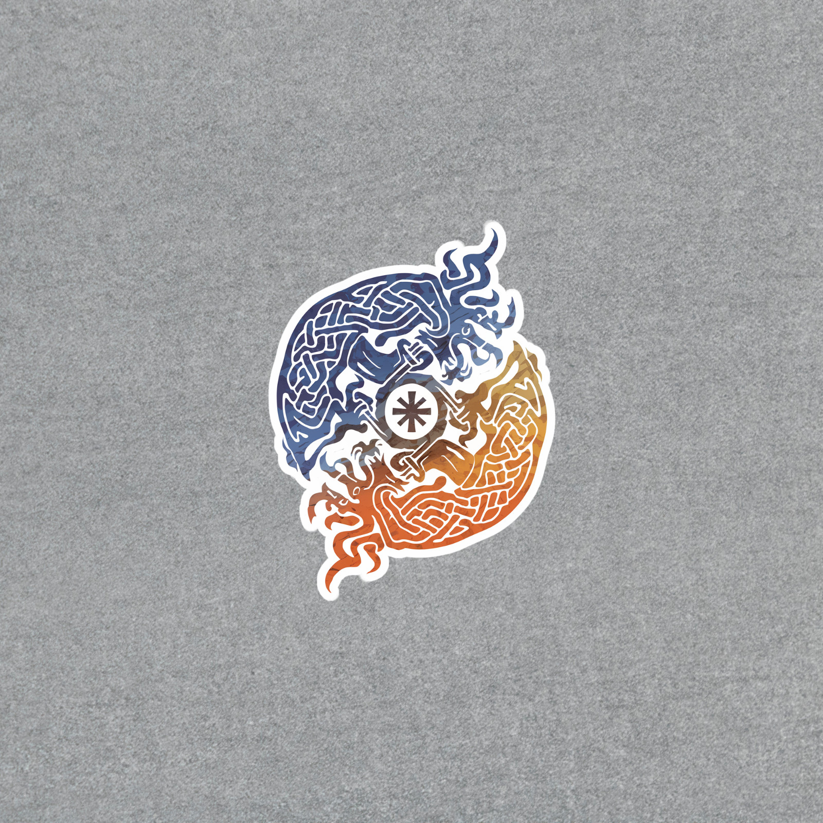 Yin Yang Maze Vinyl Sticker – Spiritual Labyrinth Decal #4576