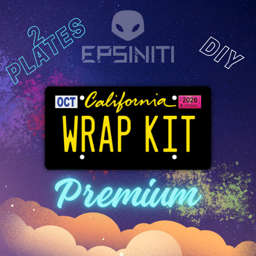 Lemon Yellow Gloss California Plate Wrap DIY Kit