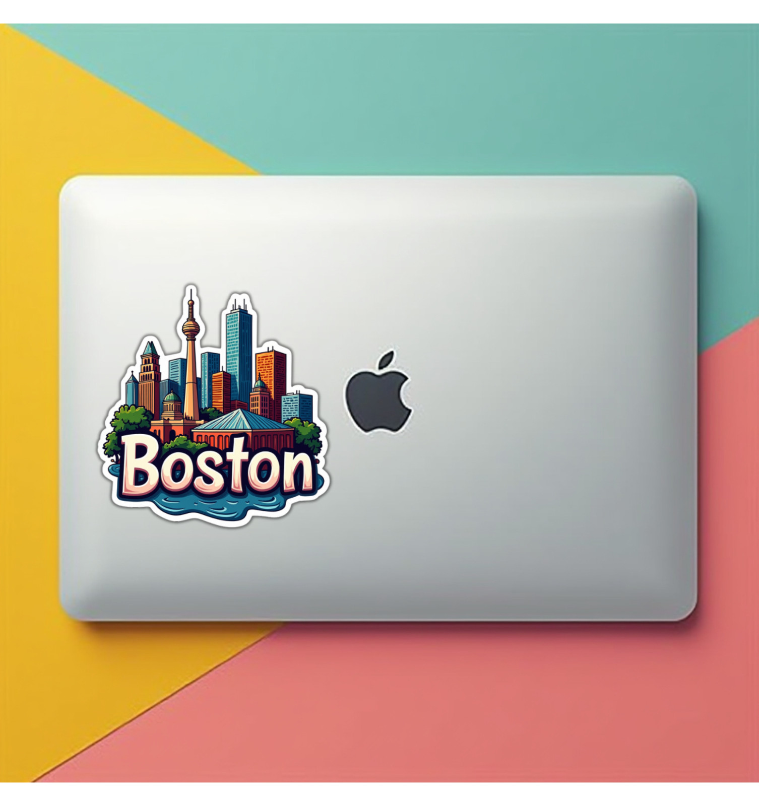 Boston Massachusettes Fridge Magnet or Laptop Sticker