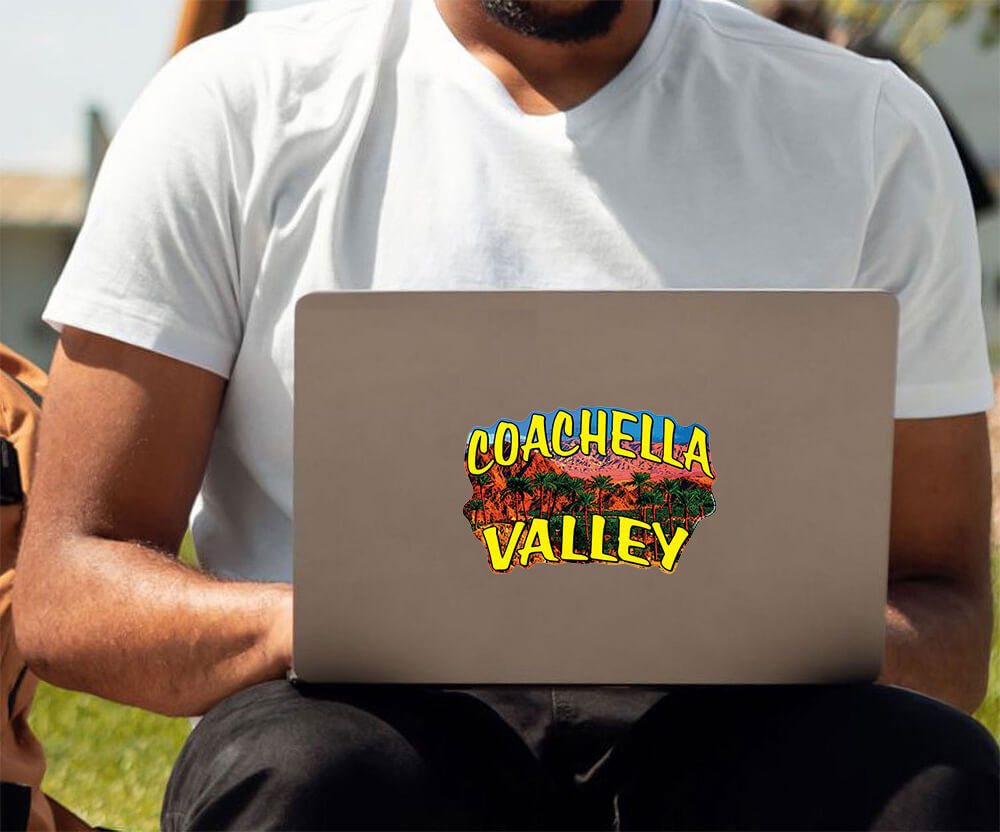 Coachella Valley Landscape – Postcard Sized Vinyl Sticker 6" x 3.75"
