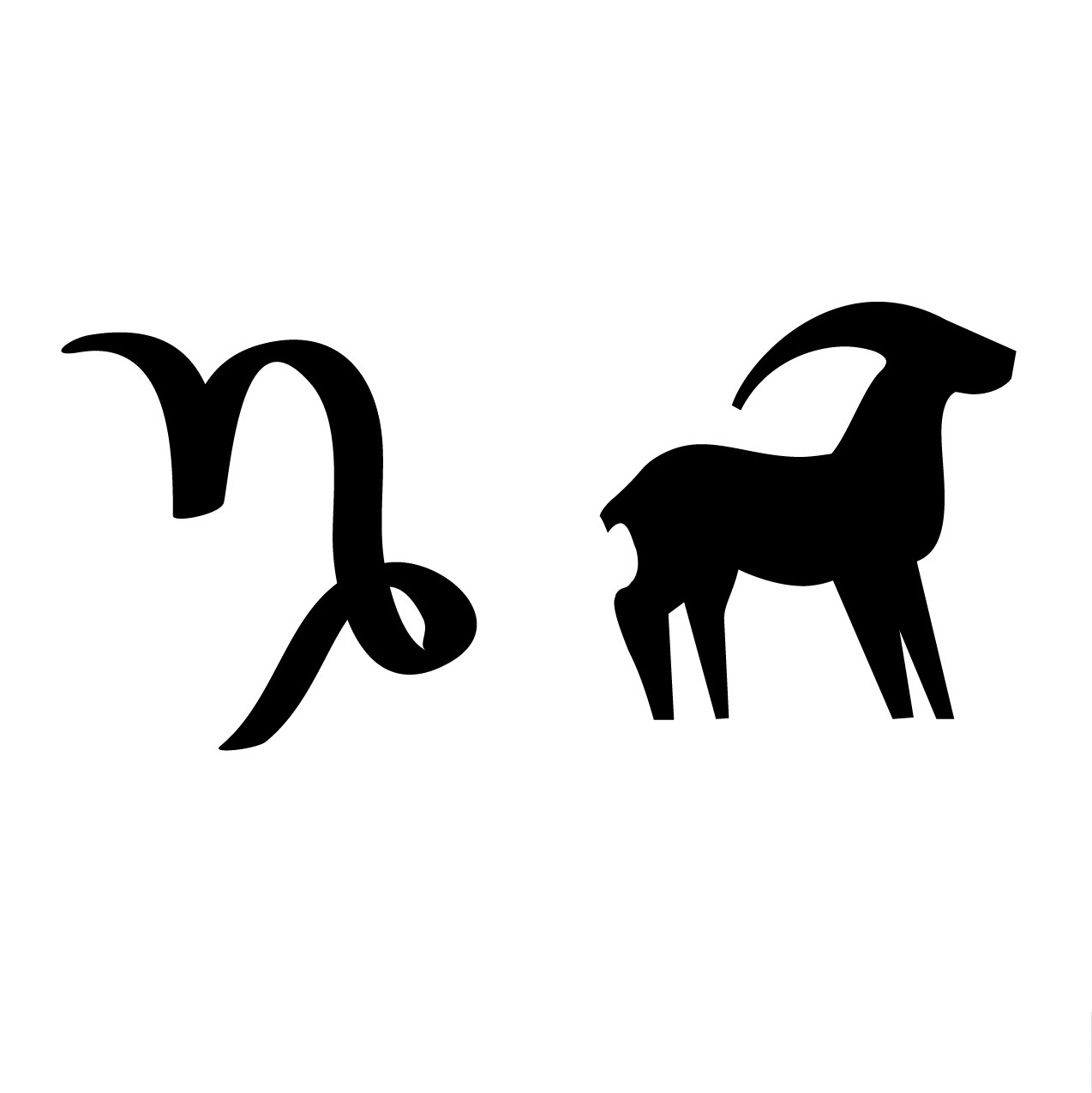 3.25" Capricorn Set of 2 Decal Sticker Decor Astrology Zodiac Sign Witchy Vibes