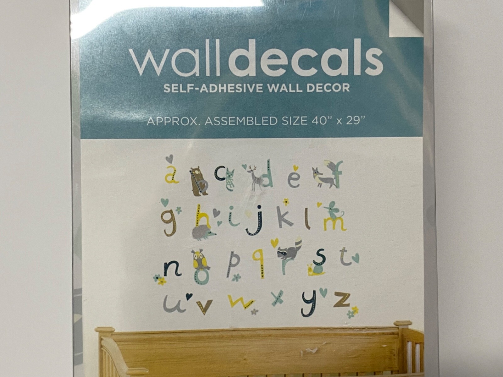 Alphabet Animal Wall Decals Baby Kids Children's Room Decor NEW