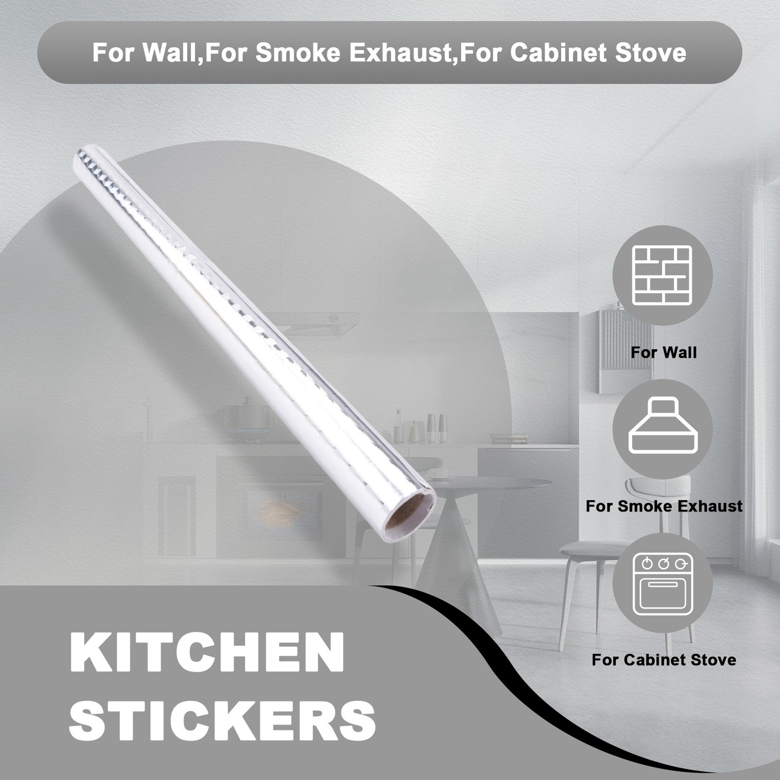 Kitchen Oil Proof Sticker Aluminum Foil Kitchen Stove Cabinet Stickers3316