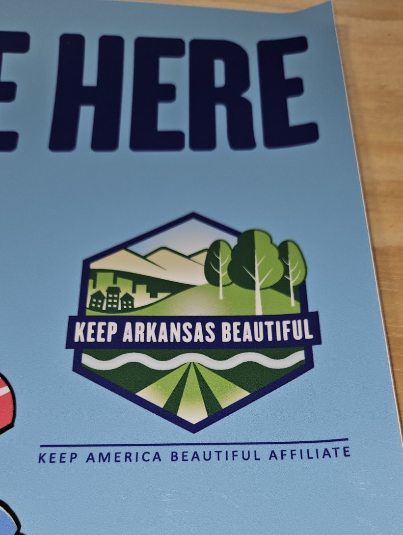 KEEP ARKANSAS BEAUTIFUL RECYCLE BIN TRASH CAN STICKER OTTO THE OTTER NEW VINYL