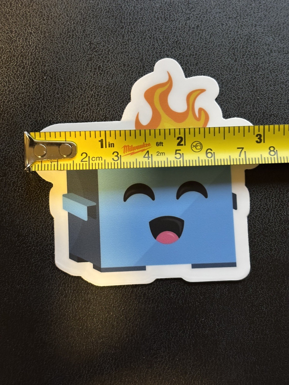Kawaii Dumpster Fire Meme Sticker 3"x3" Vinyl Decal Laptop,Water Bottle, Tool