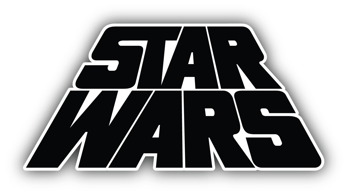 Star Wars Cartoon Black Logo Sticker Bumper Decal – "SIZES"