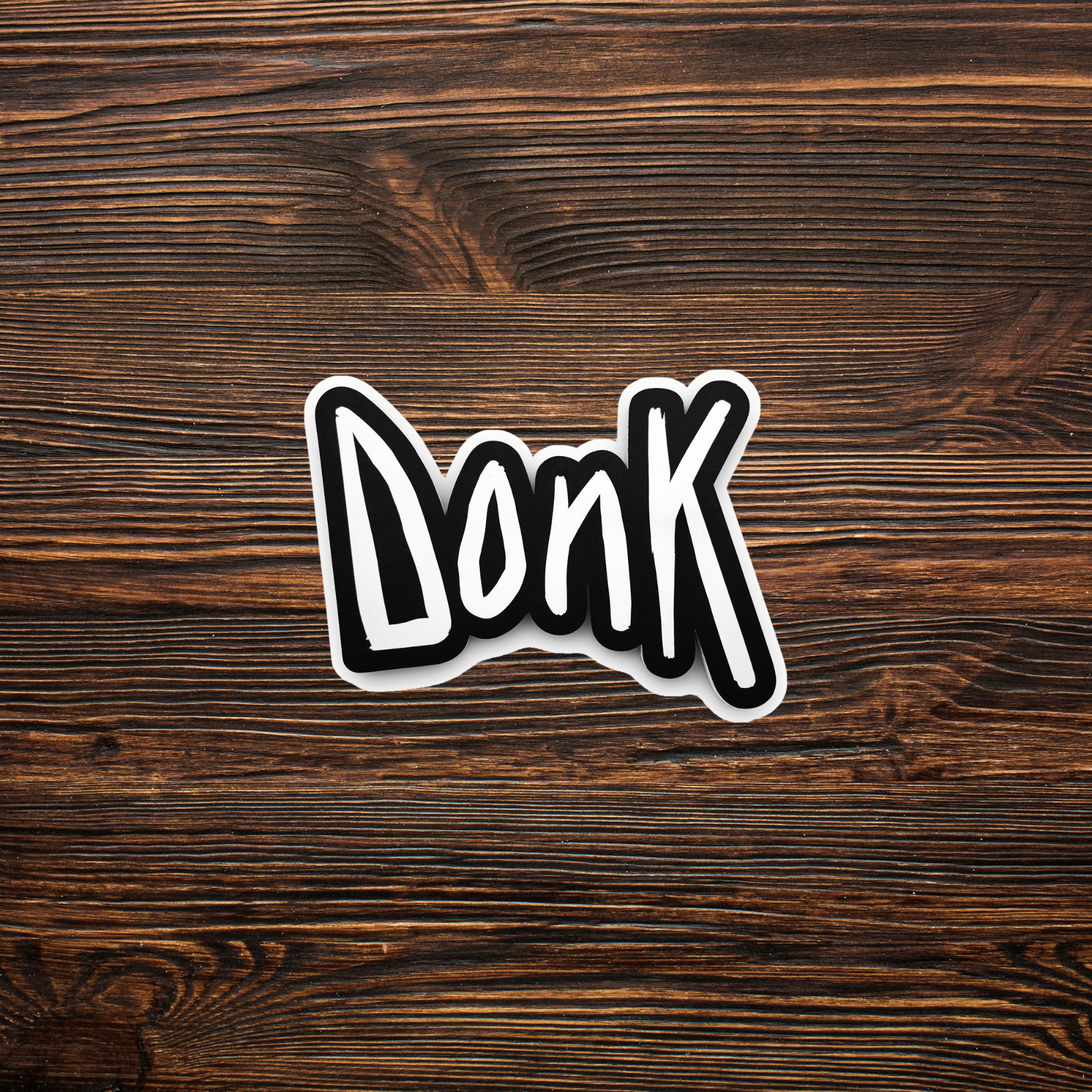 Black Acrylic Donk Sticker – Bold Graffiti Style Wall Decor #2828