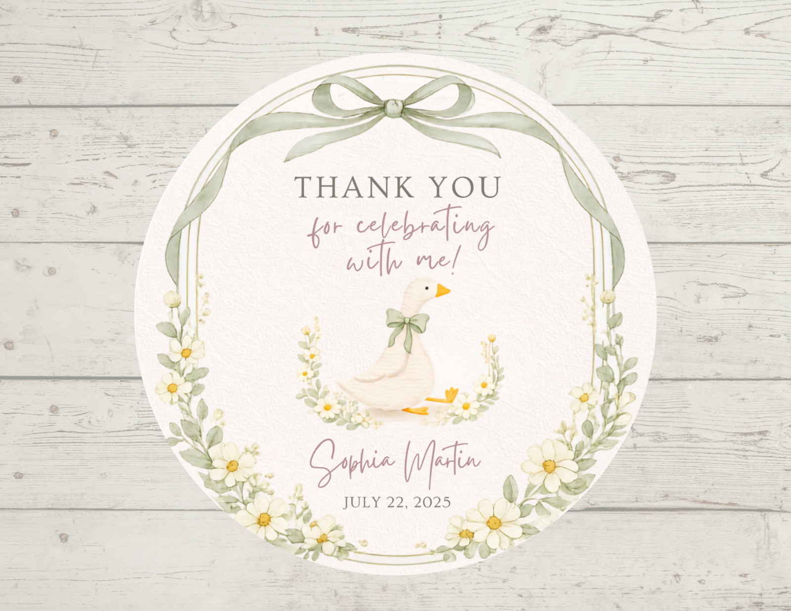 baby silly goose Birthday stickers personalized