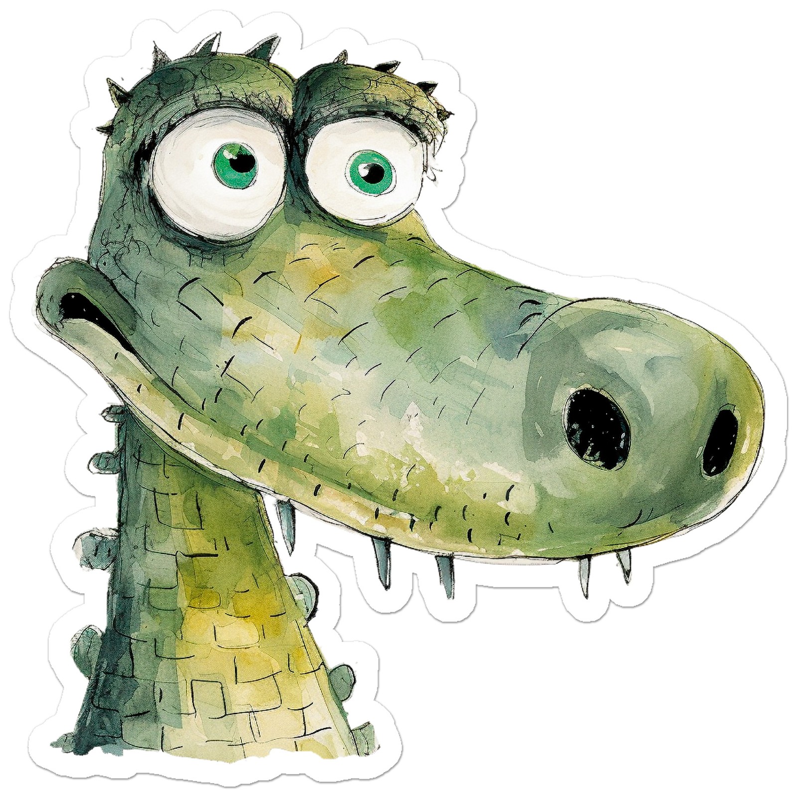 Funny Crocodile Gator – Vinyl Decal Sticker – Car Window Laptop – ebn12292