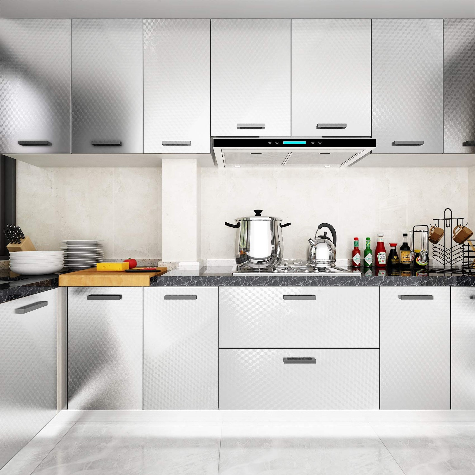 Peel and Stick Wallpaper, Waterproof Contact Paper for Kitchen Countertops Ca…
