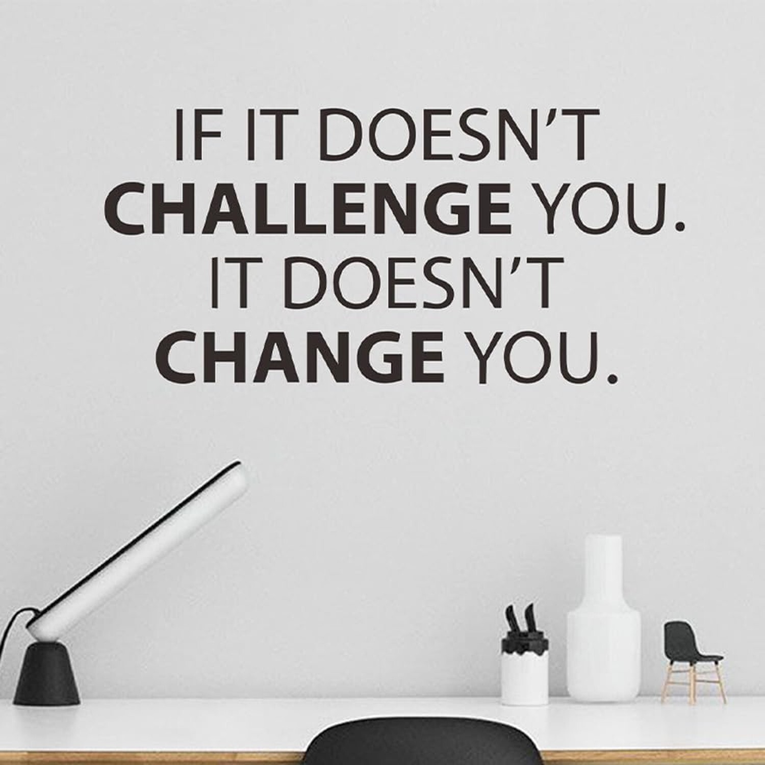 IF IT Doesn't Challenge You Wall Sticker Motivational Wall Decor Decoration D…