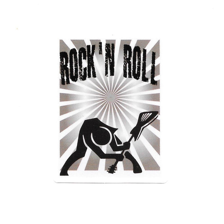 Rock N Roll Vinyl Sticker – Guitar Player Smash Die Cut Durable Ready to Ship