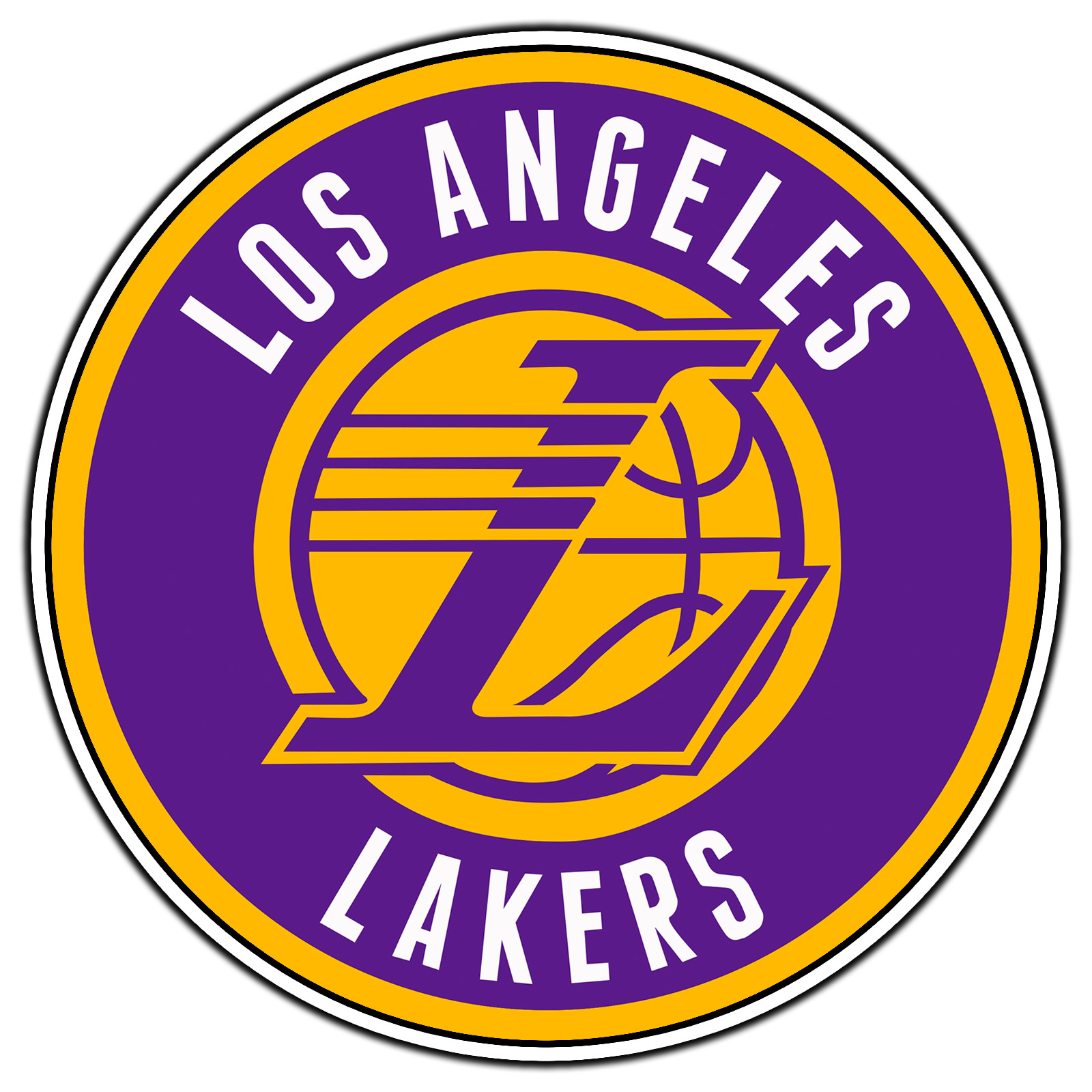 Los Angeles Lakers Emblem #18 Fan Sticker Waterproof Vinyl Decal Die-Cut