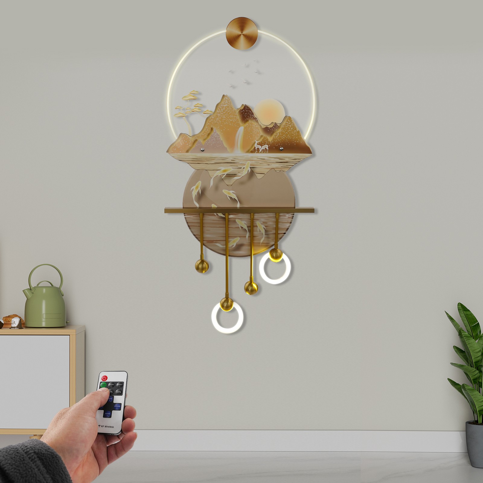 Wall Art Decor with Warm Led Light Art Decor Wall Art Decor for Living Rooms