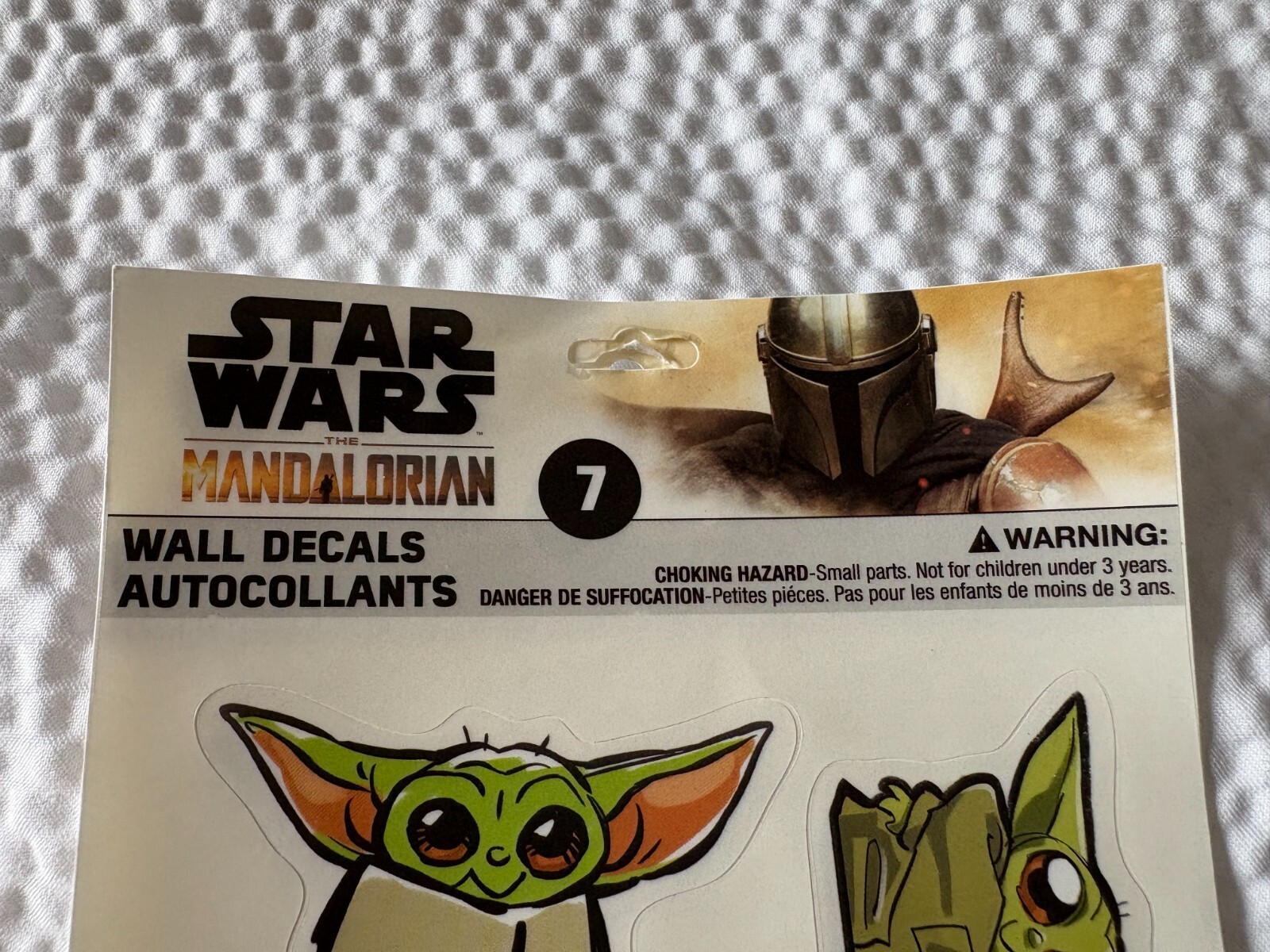 Star Wars Mandalorian- GROGU Child Baby Yoda 7 pc Wall Decals Removable Stickers