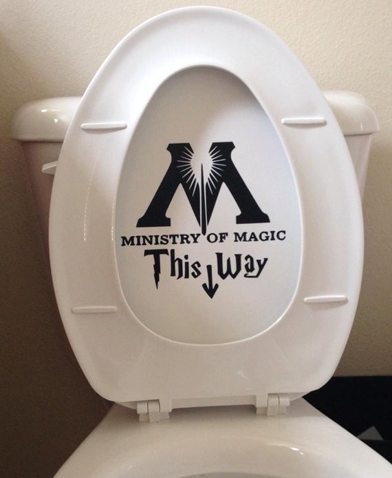 Ministry of Magic Harry Potter Bathroom Quote Decal Sticker deathly hallow #hp