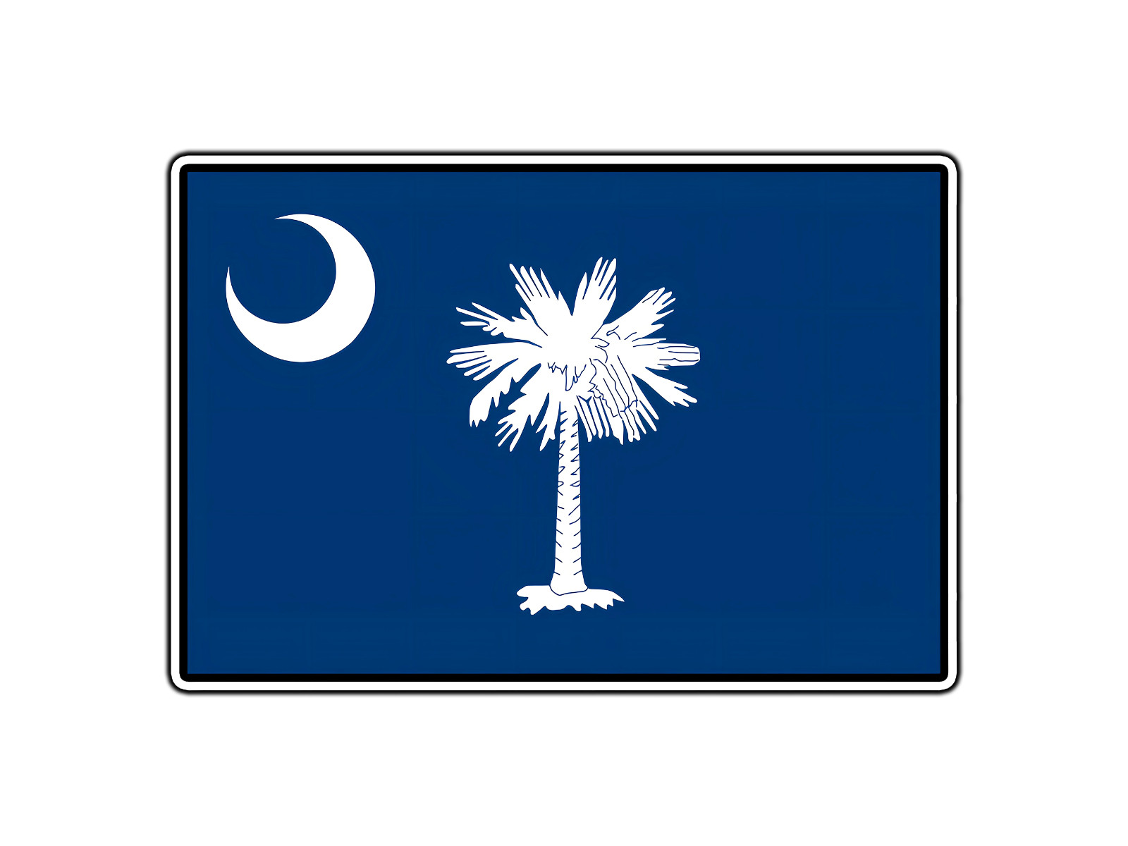 South Carolina State Flag World Country Sticker Waterproof Vinyl Decal Die-Cut