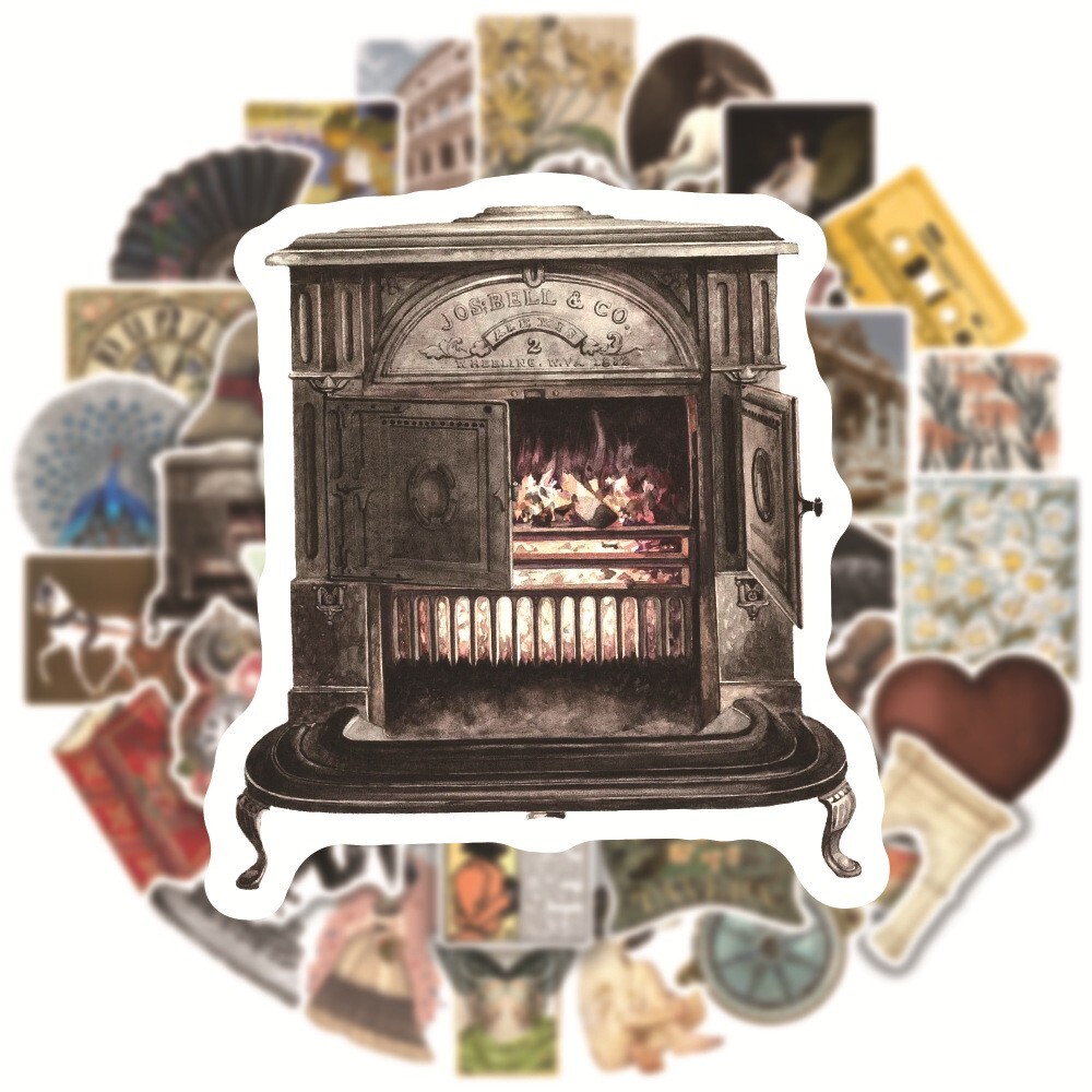 200pcs Retro Cottagecore Vintage STICKER PACK，#70110115
