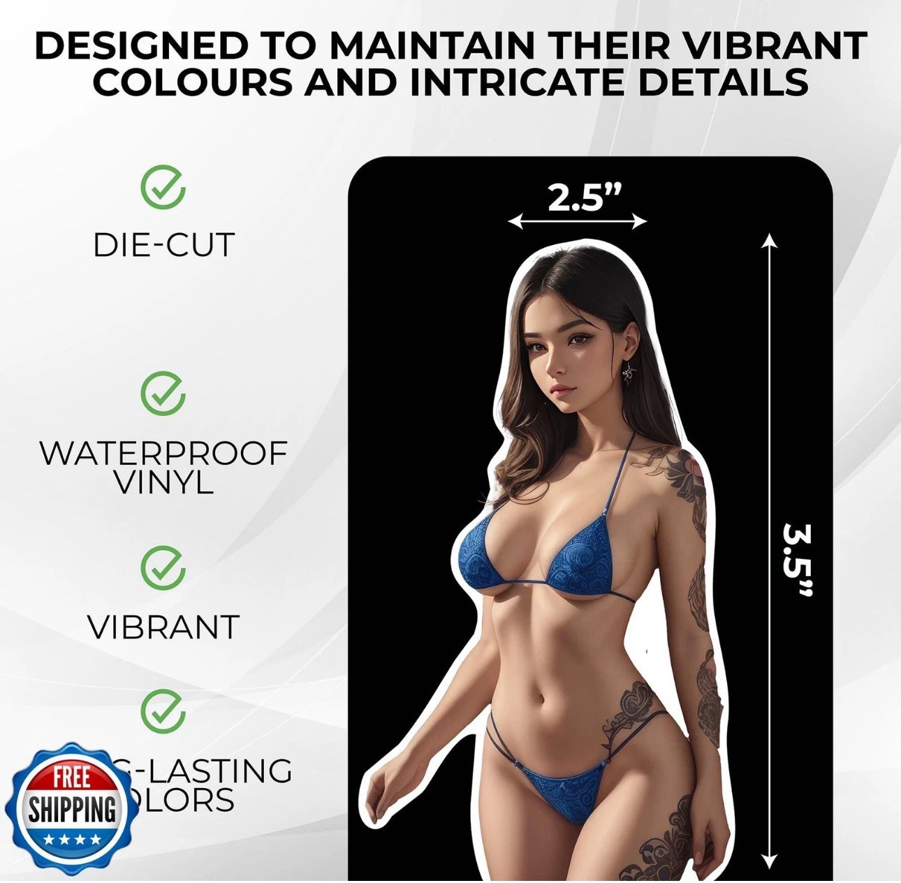 3D Anime Stickers 50 PCS – 3.5-Inch | Cute Anime Girls in NSFW, Hentaii