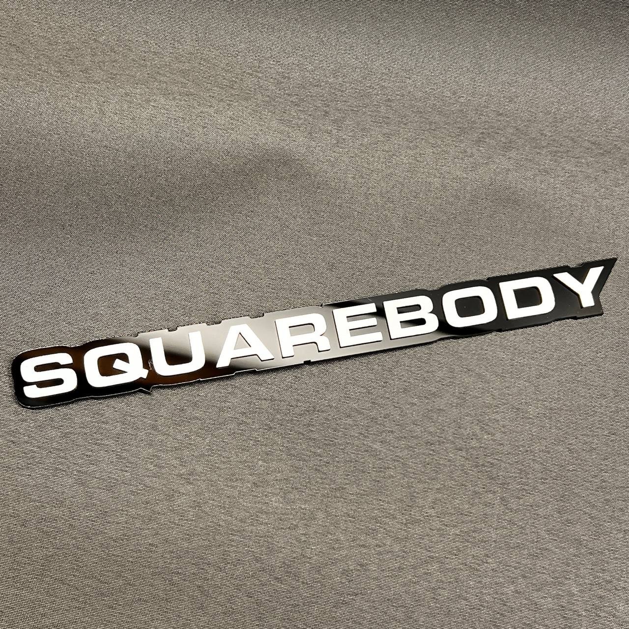 1x SQUAREBODY Custom Text 3D Acrylic Car Emblem Badge Multicolor Fender Decal