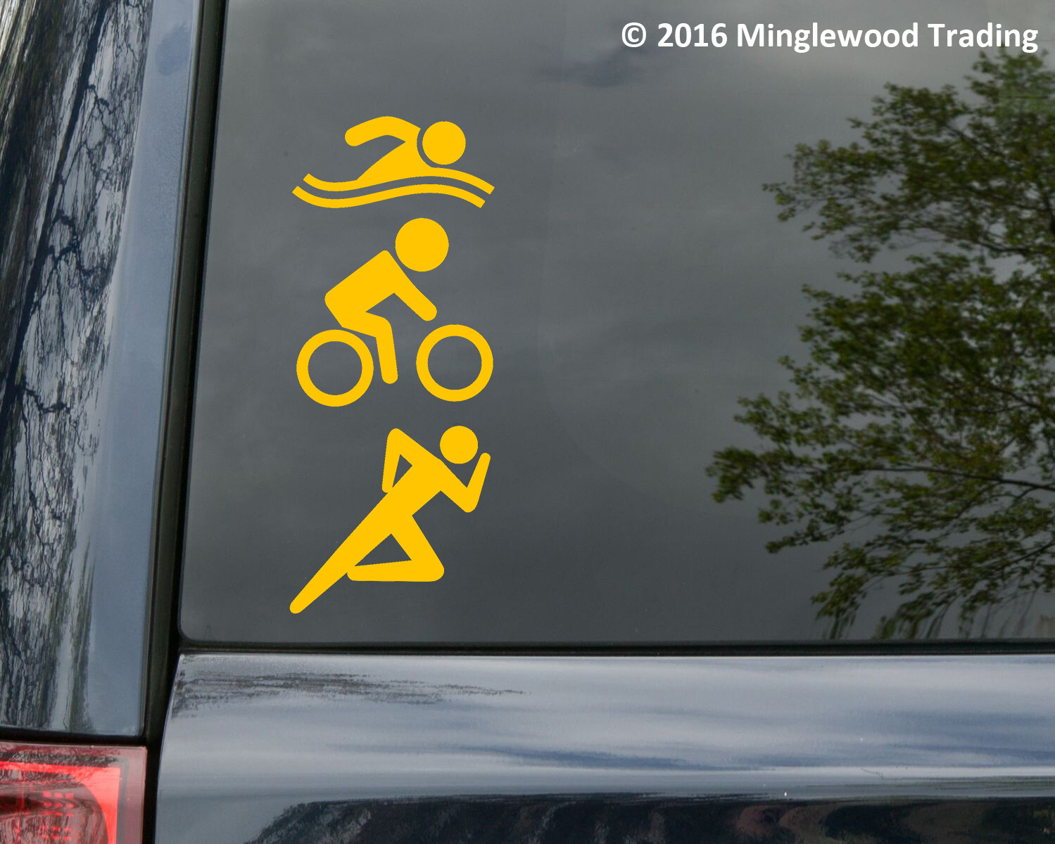 Swim Bike Run Vinyl Decal V1 – Triathlon Race Triathlete Sport – Die Cut Sticker