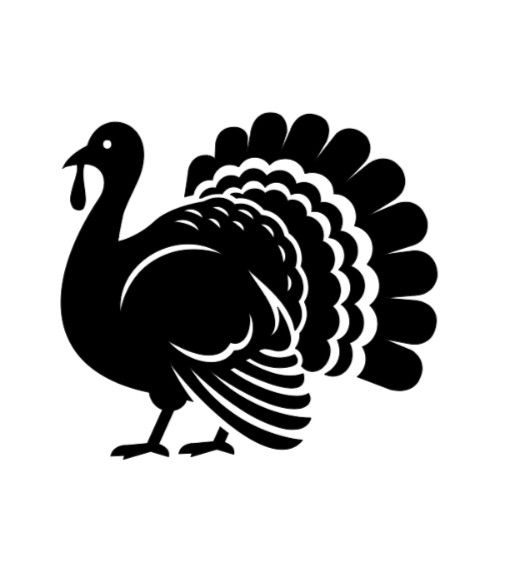 Turkey Thanksgiving Vinyl Decal Sticker Car Truck Window Gobble Feathers