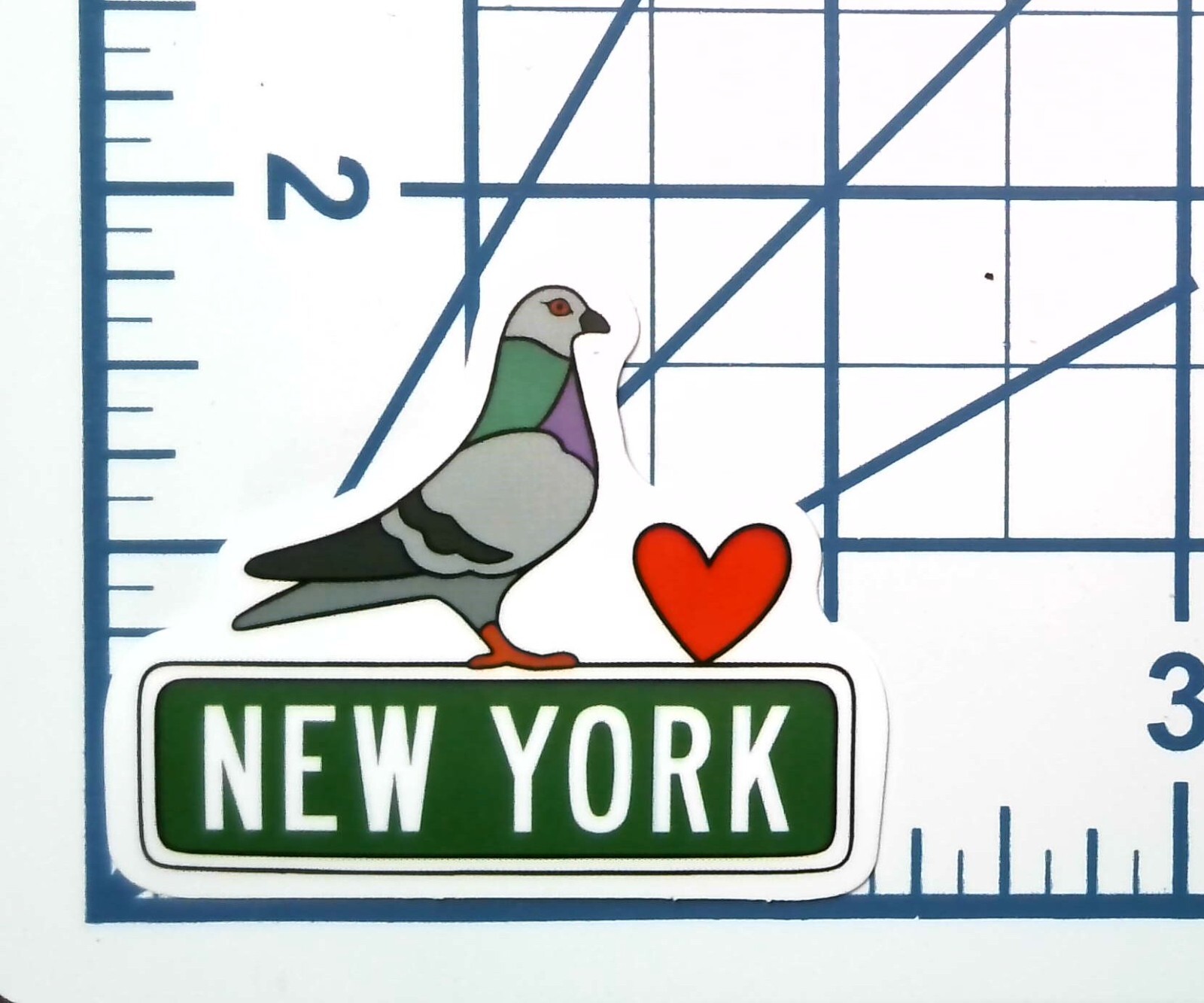 Love New York Vinyl Sticker – Pigeon Bird Heart NY Die Cut Durable Ready to Ship