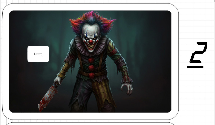 Killer Clown Credit Debit ATM Card Skin Sticker Circus Demon Evil Ghost Knife US