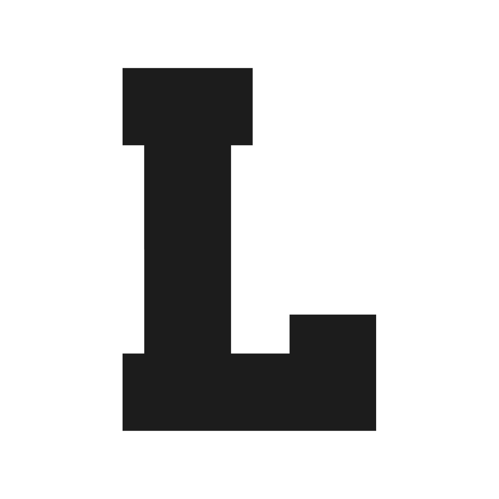 Letter L Varsity font Vinyl decal bold sports font Sticker