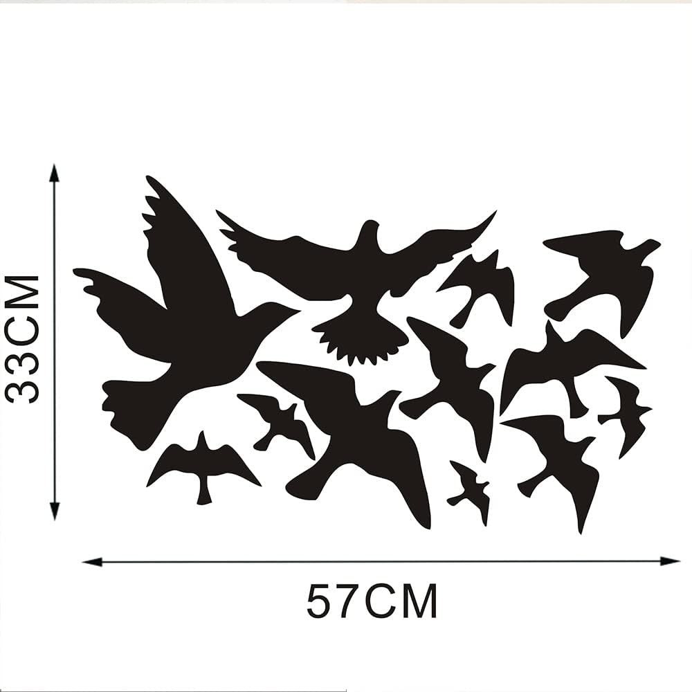 Unique Irregular Shape Black Bird Wall Decal – Modern Vinyl Art for Walls