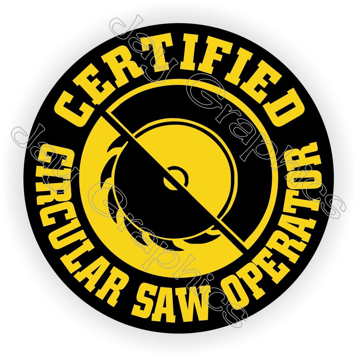 Certified Circular Saw Operator Sticker Decal