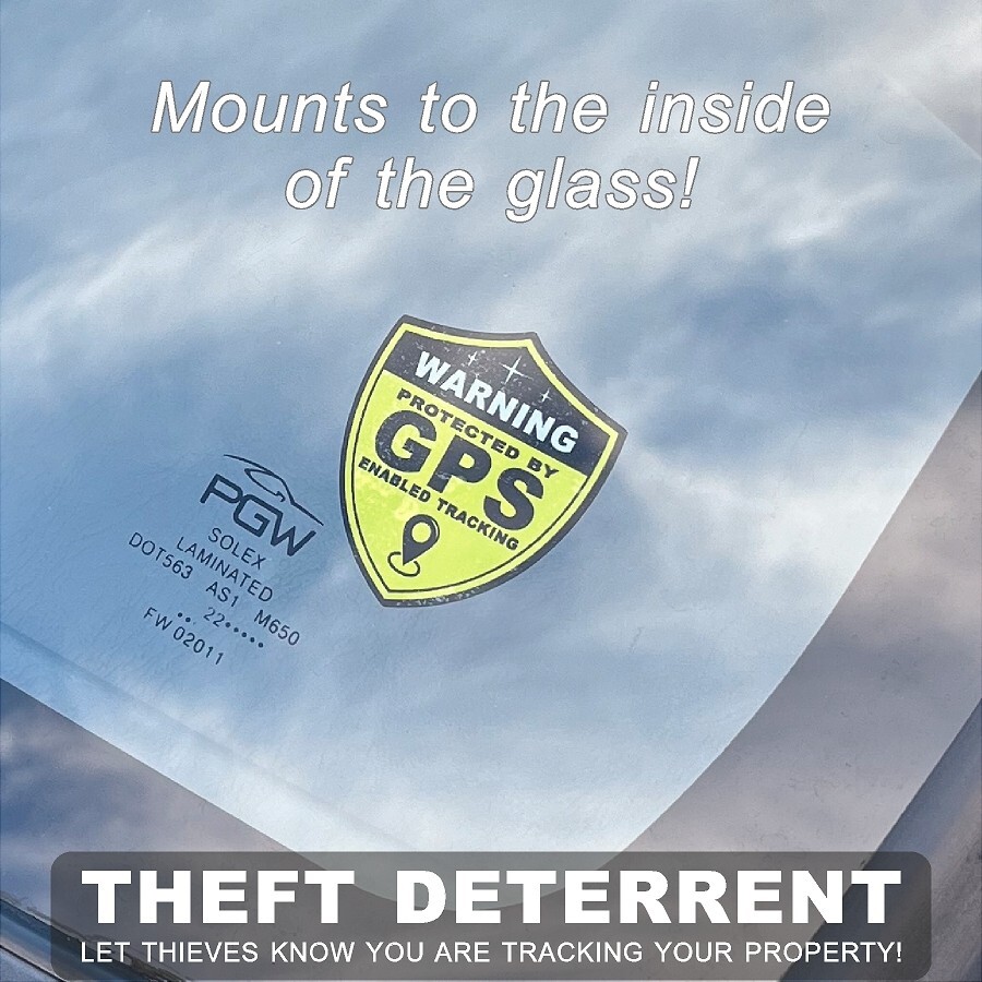 14 PACK GPS Tracking Warning INSIDE MOUNT Theft Deterrent Stickers High Quality