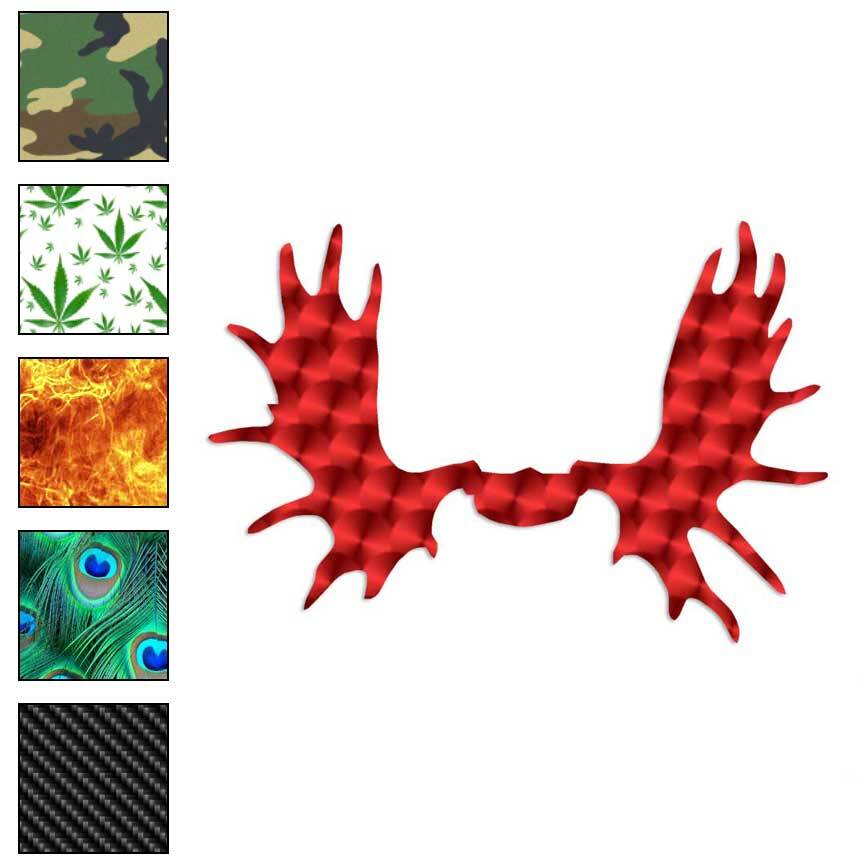 Moose Antler Antlers, Vinyl Decal Sticker, 40 Patterns & 3 Sizes, #3870