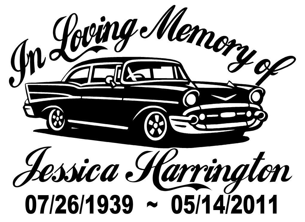 In Loving Memory Decal Hot Rod Car Racing Flag | Personalized Car Vinyl Sticker