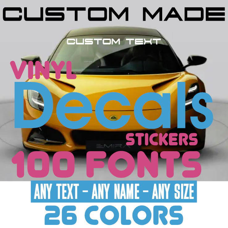 Custom Text Vinyl Decal Sticker Personalized Lettering ANY TEXT – ANY NAME {c29