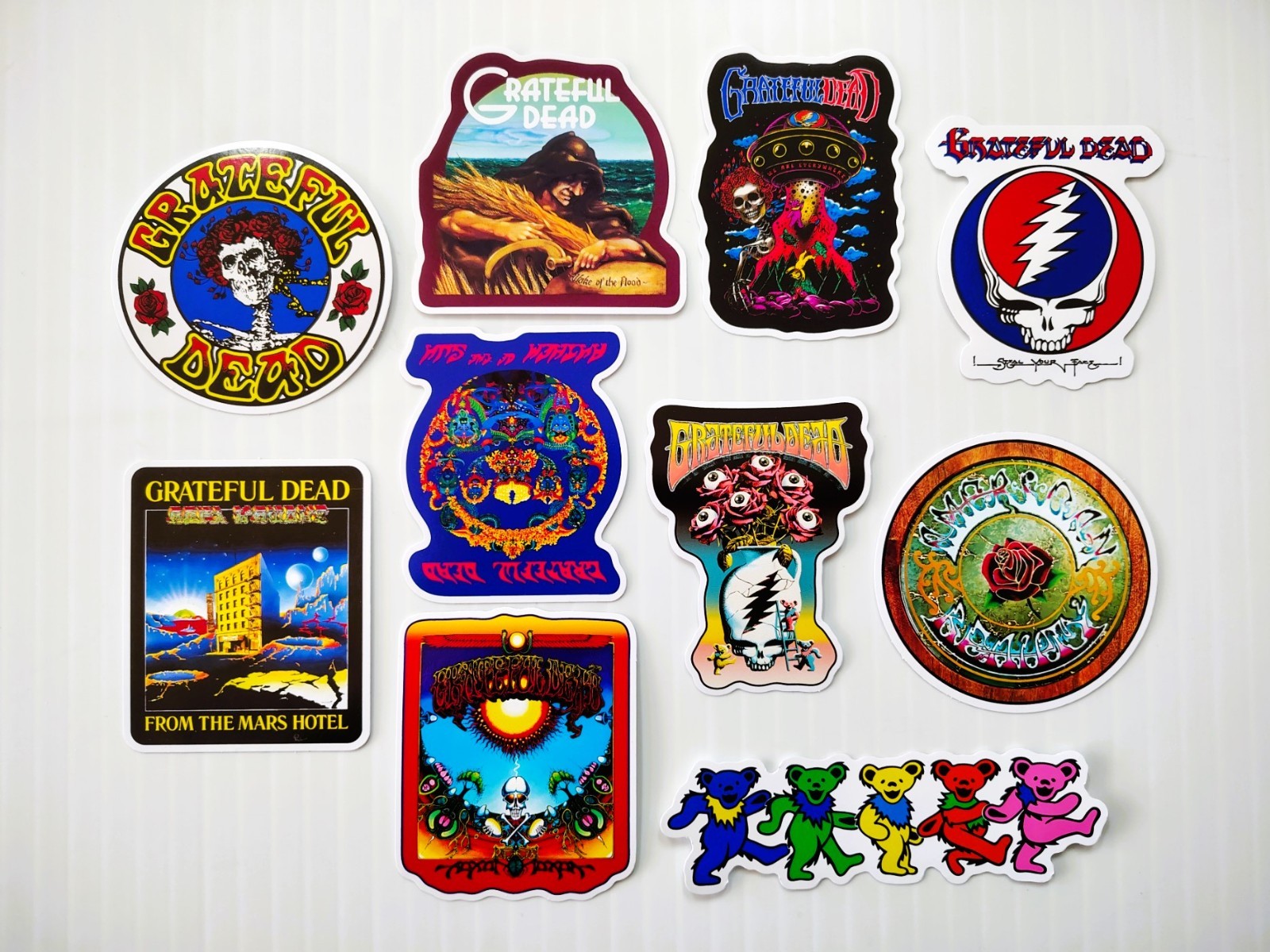 Grateful Dead Sticker Pack 2 (10) Hippie Psychedelic Scarlet Begonias Truckin
