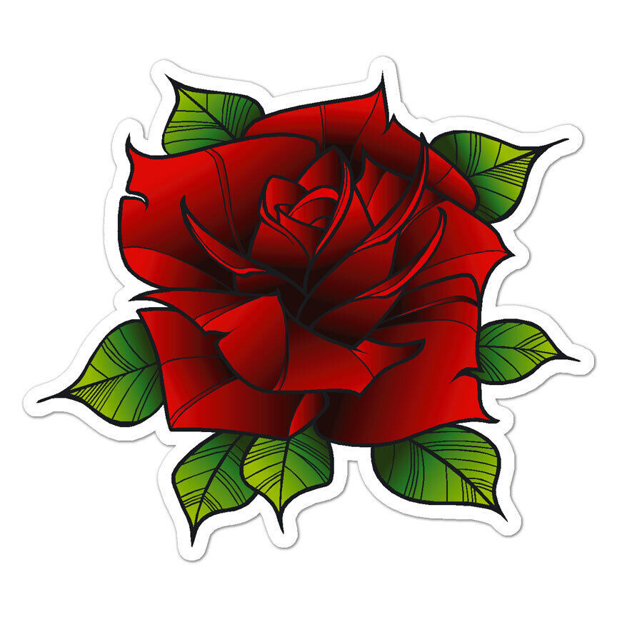 Red Rose Sticker Decal