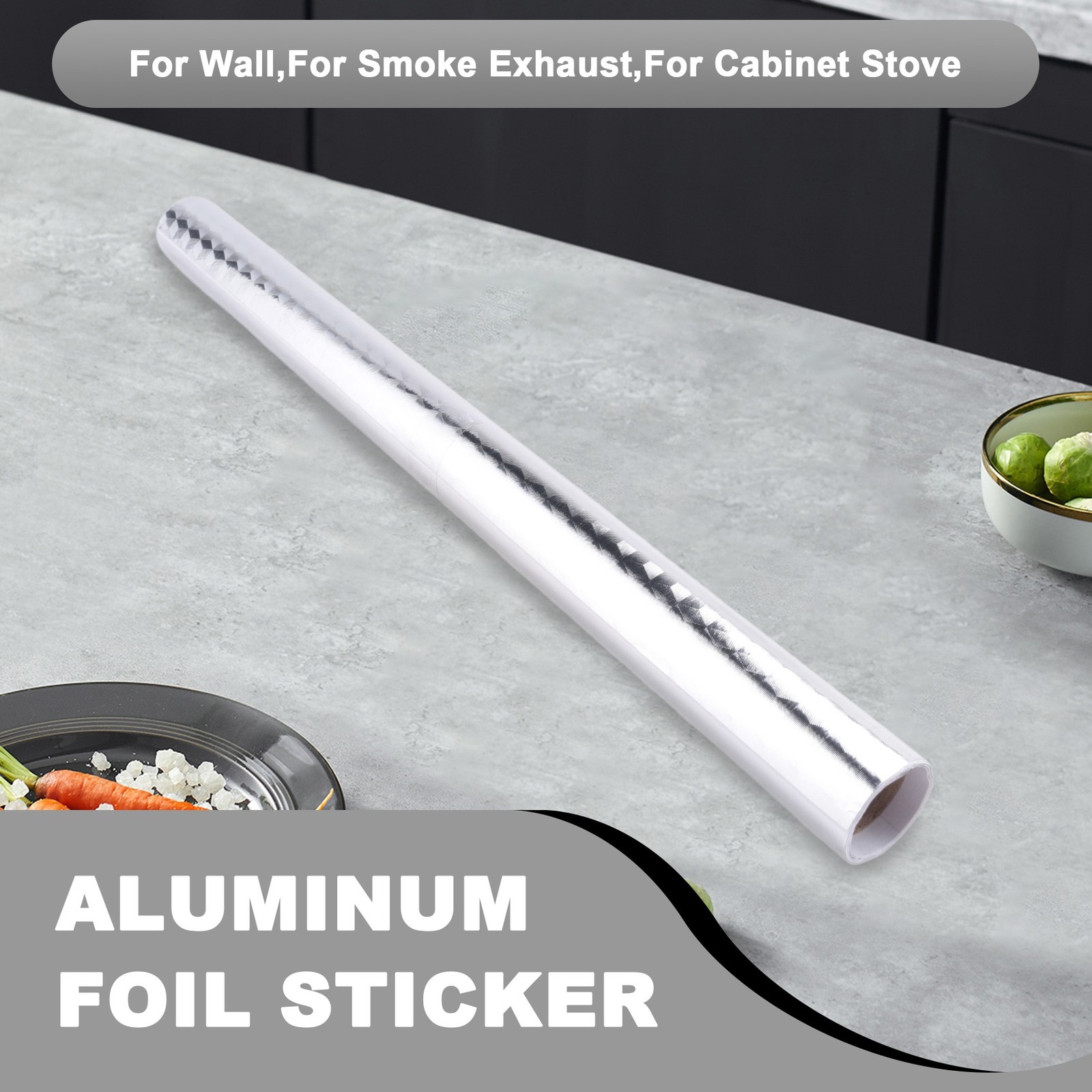 Kitchen Oil Proof Sticker Aluminum Foil Kitchen Stove Cabinet Stickers3316