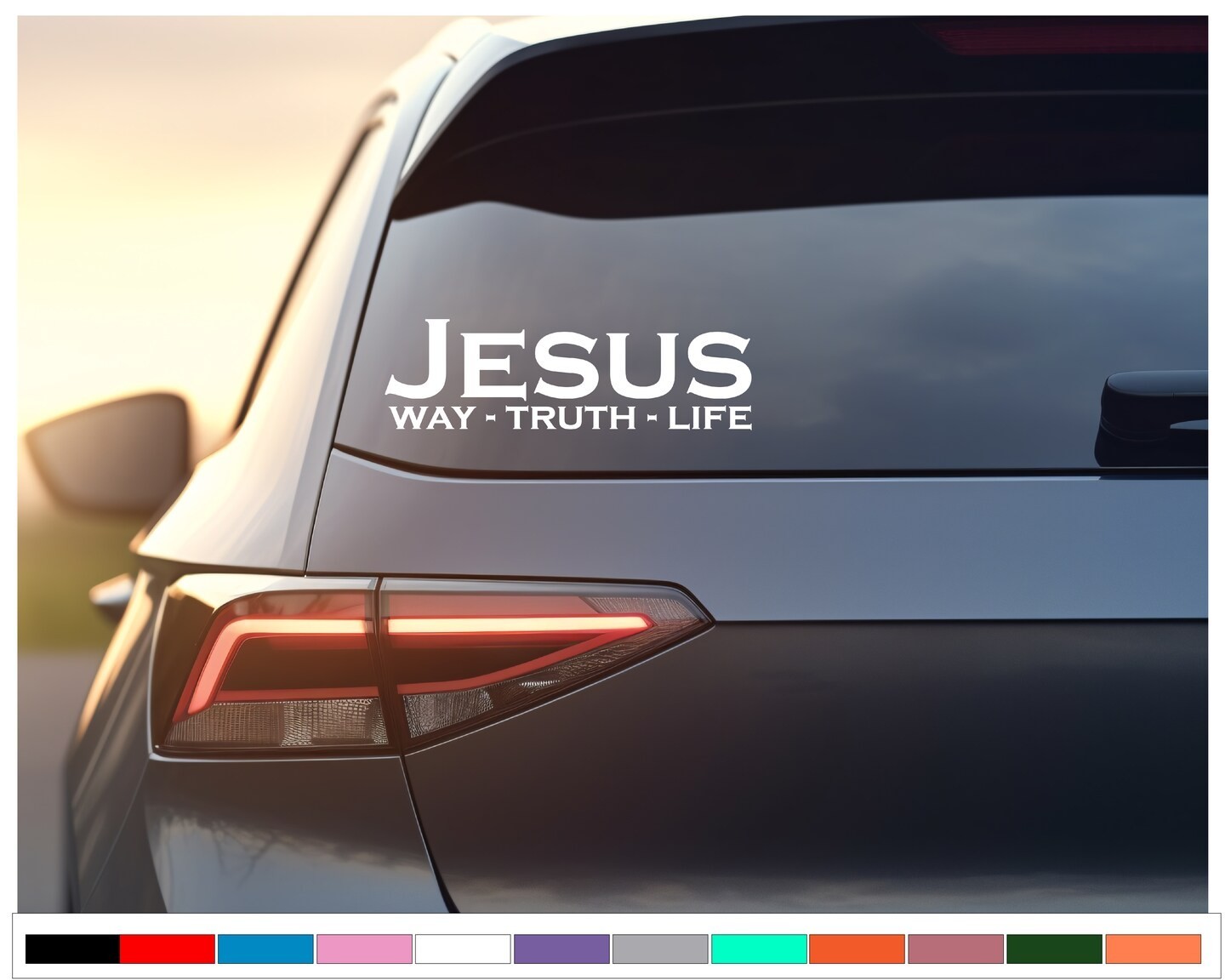 JESUS THE WAY TRUTH LIFE – VINYL DECAL STICKER CAR WINDOW CHRISTIAN CHRIST QUOTE