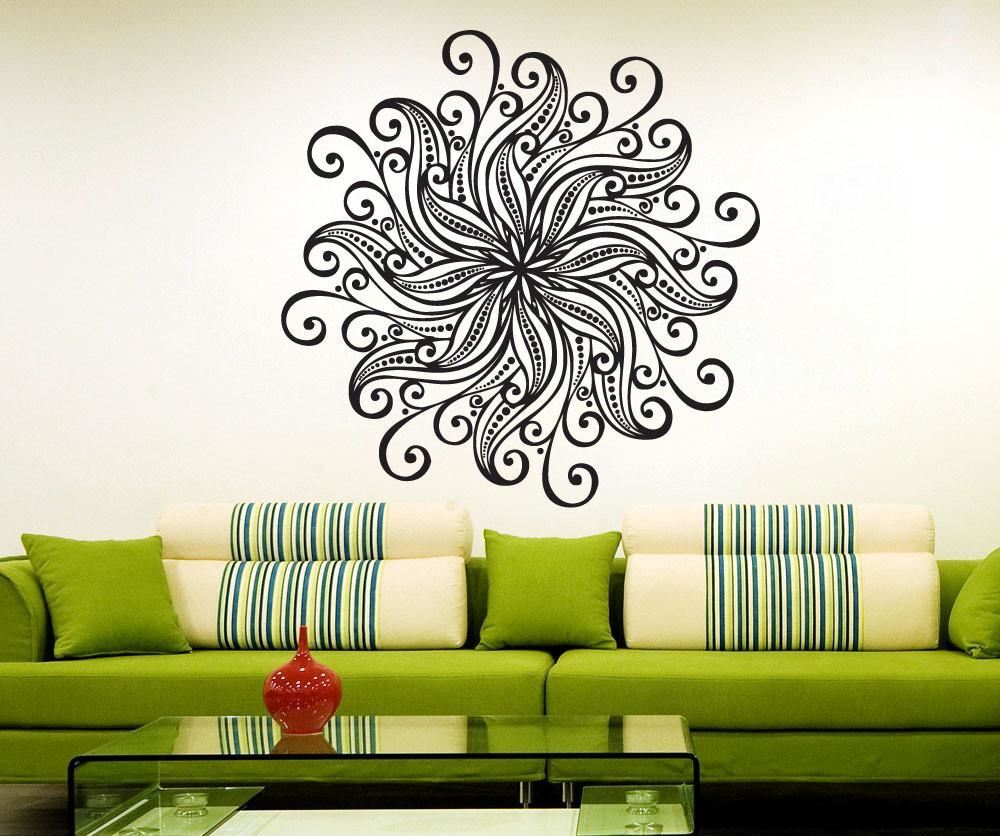 Mandala Wall Decal Headboard Bedroom Boho Decor Yoga Studio Decal. #1567