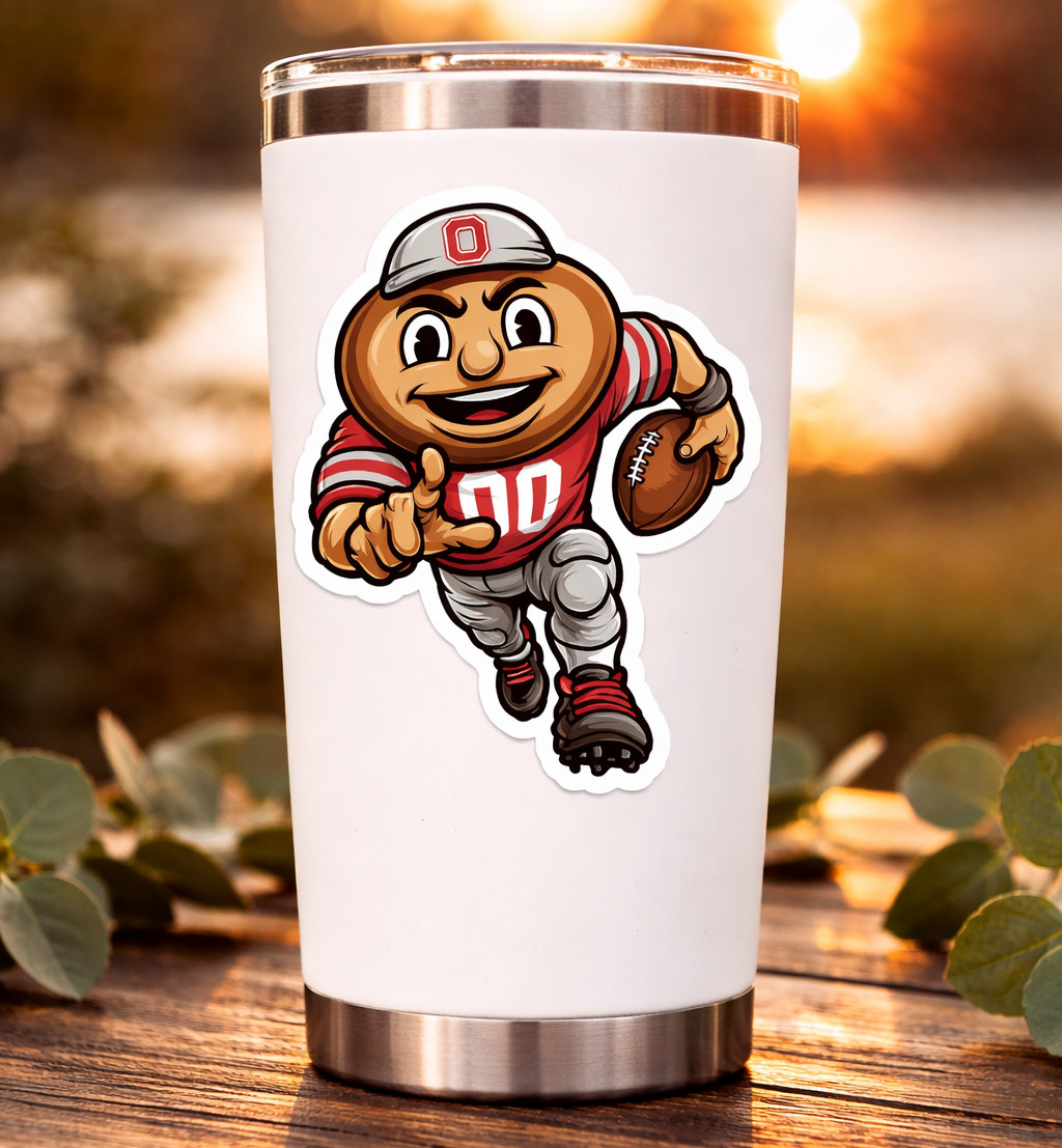 Weather Resistant Vinyl Sticker – Ohio State Football Buckeye State 01