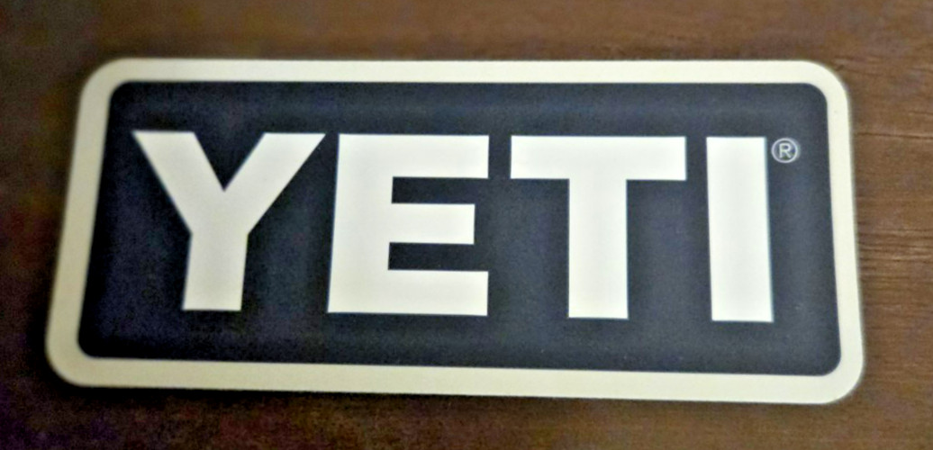 YETI Logo Decal Sticker Black /White/Gray – Authentic For Tumblers Cups Coolers