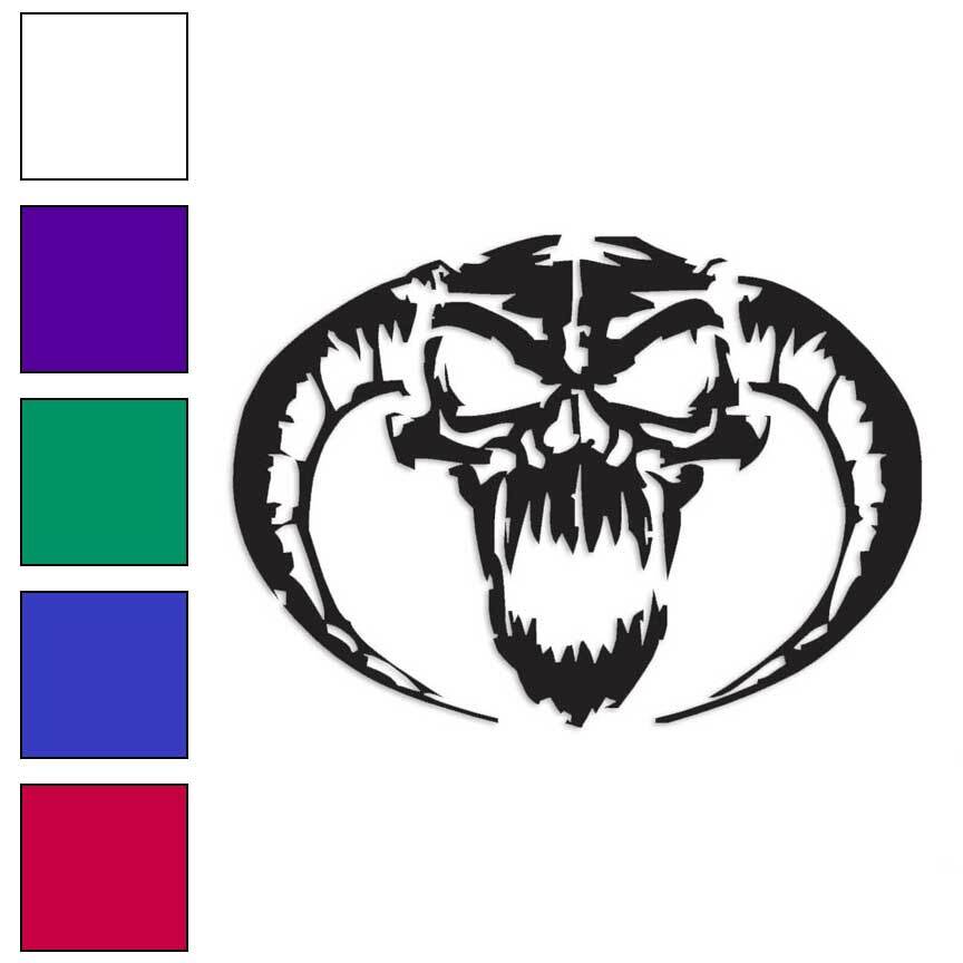 Demon Devil Skull, Vinyl Decal Sticker, Multiple Colors & Sizes #205