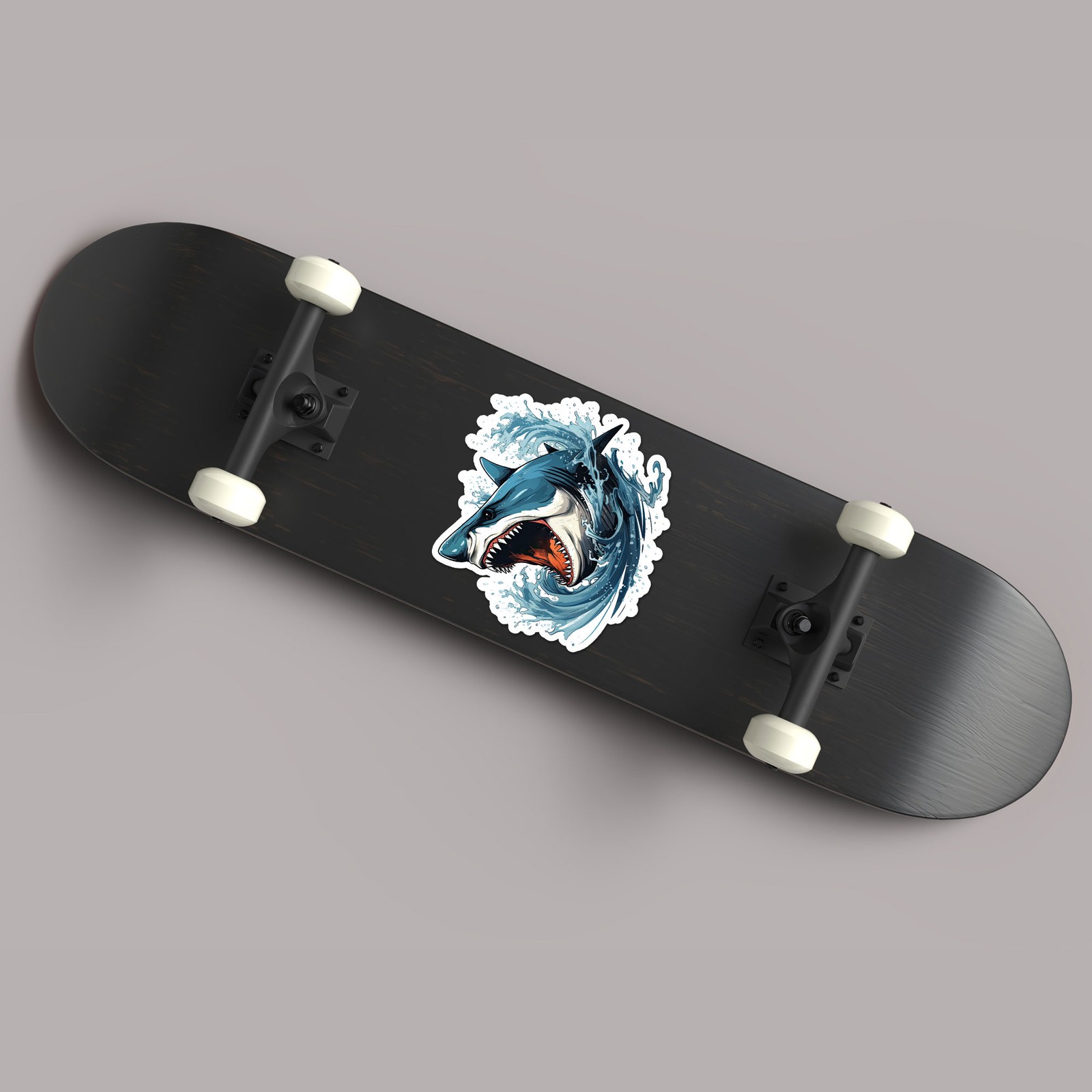 Shark Wave Bite – Vinyl Decal Sticker – Car Window Laptop – ebn9504