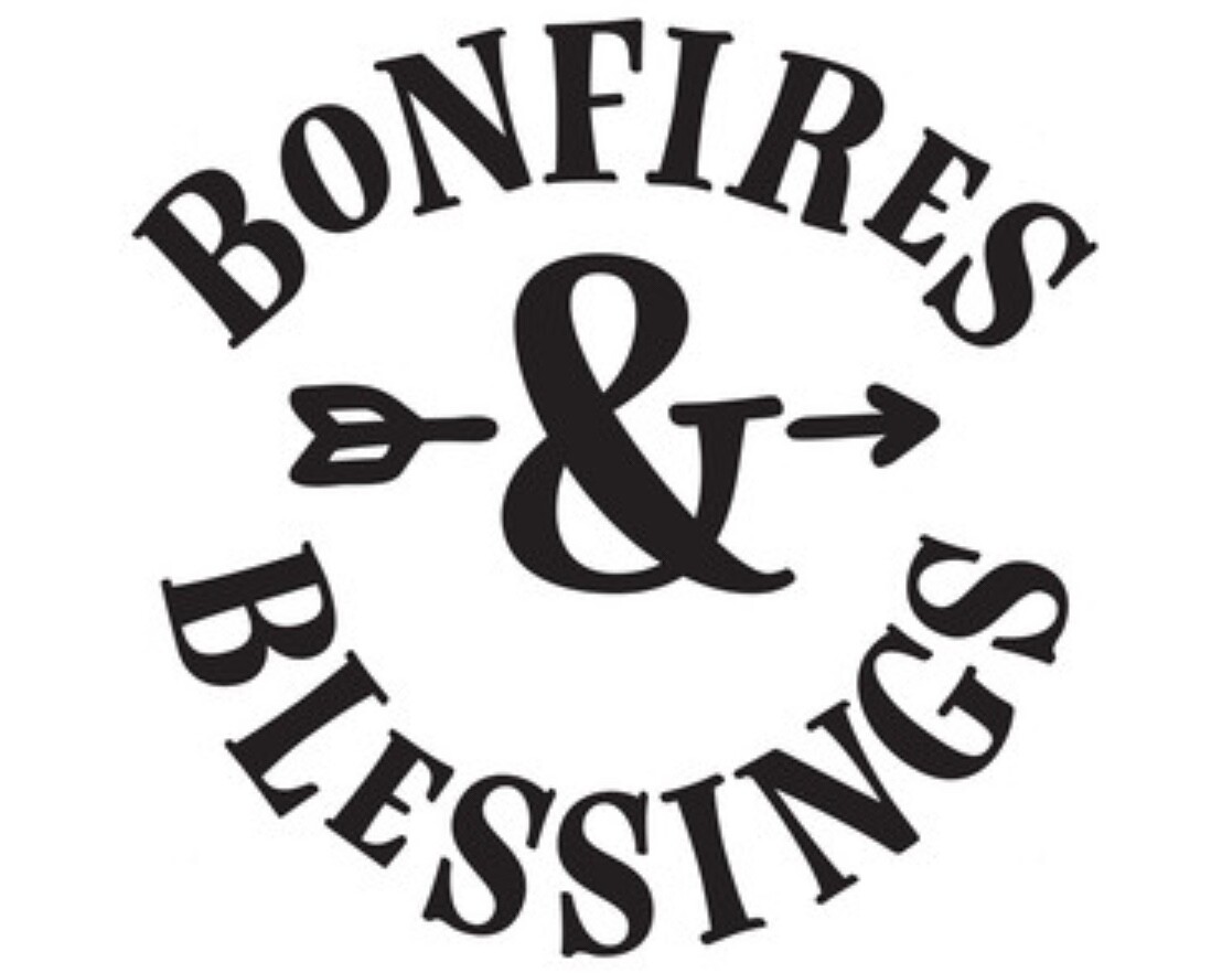 Bonfires & Blessings Vinyl Decal Camping travel trailer Rv Outdoors oracle 651