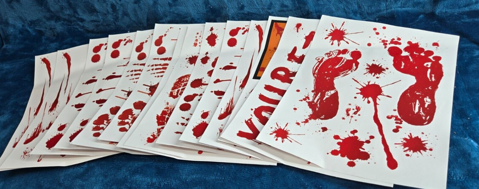 Halloween stickers Bloody Footprints Floor Clings Bloody party Decorations