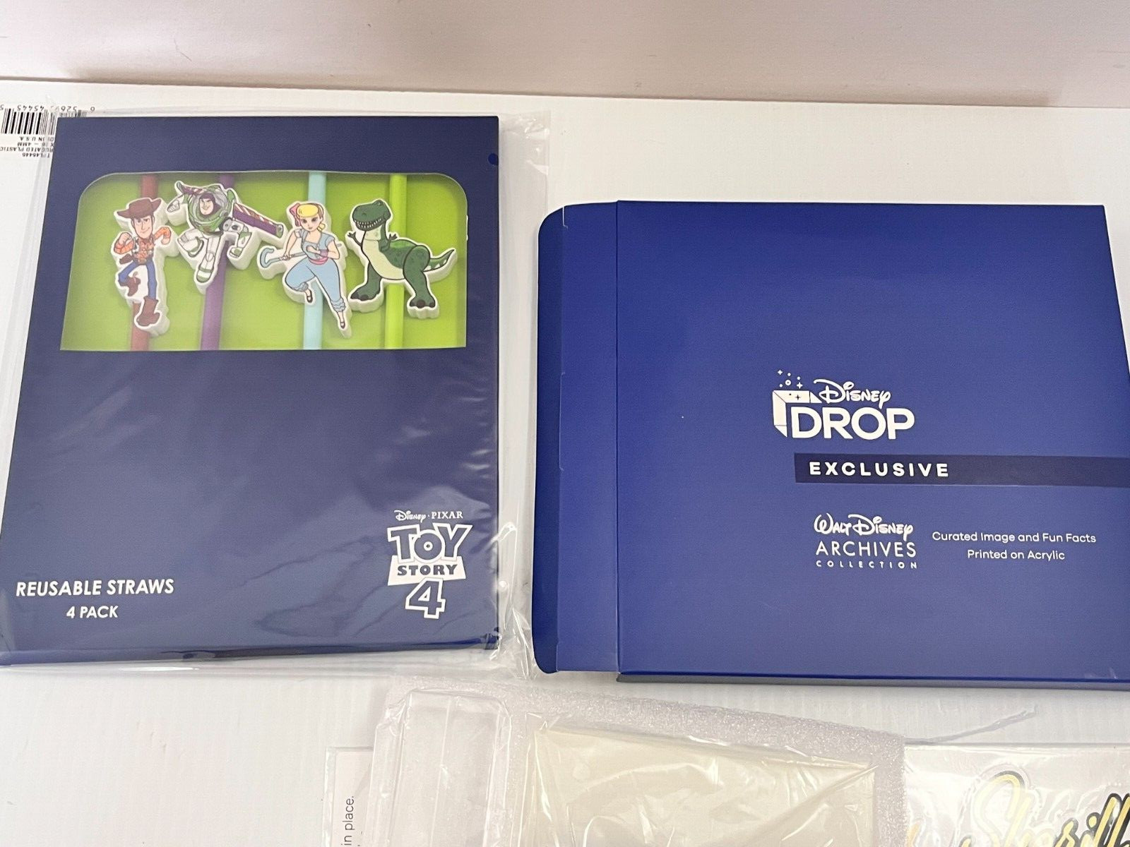 LOT 4 TOY STORY BEDROOM DECOR ART PICTURES DISNEY DECALS REUSABLE STRAWS